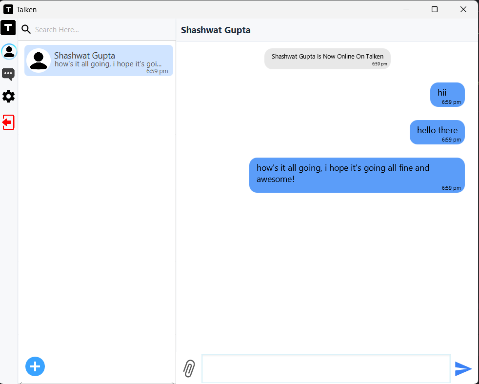 Talken Main Interface